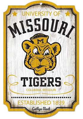 Missouri Tigers retro Sign - Yellow