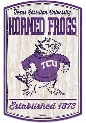 TCU Horned Frogs retro Sign - Purple