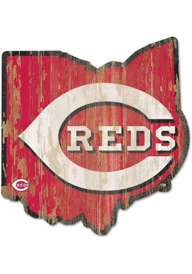 Cincinnati Reds state shape Sign