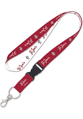 Saint Josephs Hawks Vault Lanyard - Red