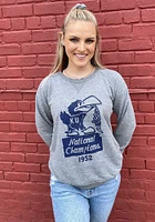 Rally Kansas Jayhawks Mens Grey 1952 National Champions Long Sleeve Fashion Sweatshirt