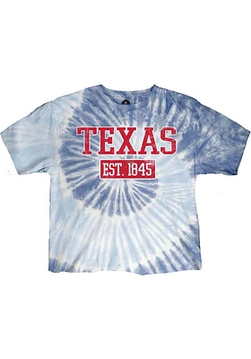 Texas Womens Light Blue Arch EST 1845 Style Short Sleeve T-Shirt