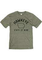Rally Iowa Olive Hawkeye State of Mind Short Sleeve Fashion T Shirt