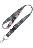 Miami RedHawks Grey Lanyard