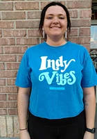 Rally Indianapolis Womens Blue Indy Vibes Short Sleeve T-Shirt