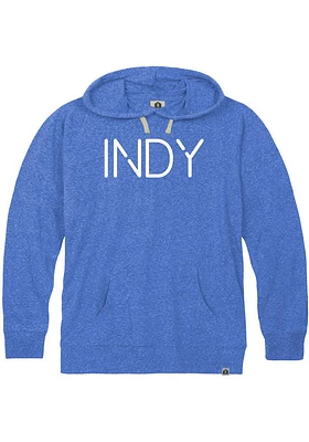 Rally Indianapolis Mens Blue Disconnect Indy Design Long Sleeve Hoodie