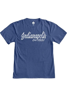 Rally Indianapolis Womens Blue Roller Rink Style Short Sleeve T-Shirt