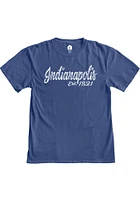 Rally Indianapolis Womens Blue Roller Rink Style Short Sleeve T-Shirt