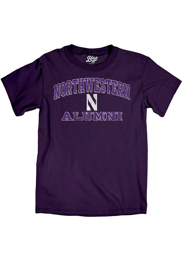 Northwestern Wildcats Purple Alumni Style Short Sleeve T Shirt