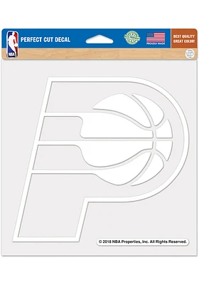 Indiana Pacers 8x8 White Perfect Cut Auto Decal - White