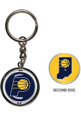 Indiana Pacers Spinner Keychain - Navy Blue