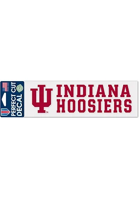 Indiana Hoosiers 3x10 Slogan Auto Decal - Red