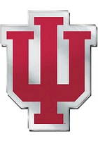 Indiana Hoosiers Laser Cut Metallic Team Color Car Emblem - Red