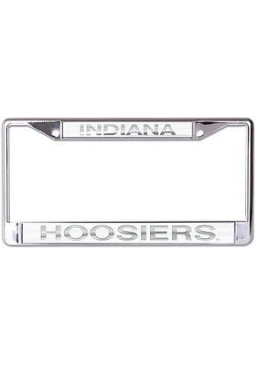 Indiana Hoosiers Frosted License Plate Frame - Silver