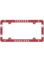 Indiana Hoosiers Full Color Plastic License Plate Frame - Red