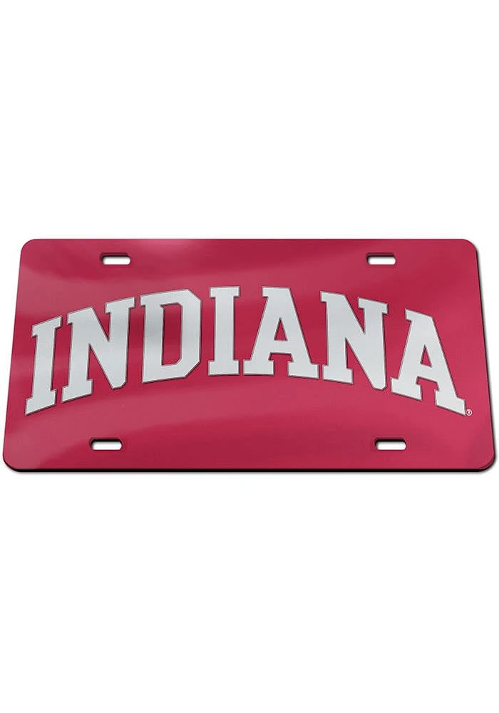 Indiana Hoosiers Red Lettered Logo Car Accessory License Plate