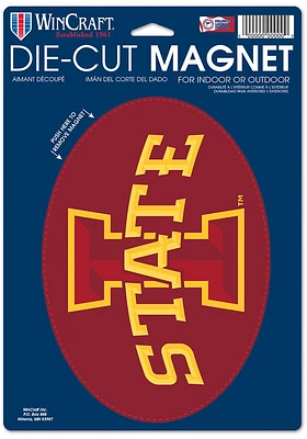 Iowa State Cyclones Die Cut Car Magnet - Red