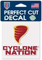 Iowa State Cyclones Slogan 4x4 Auto Decal - Red