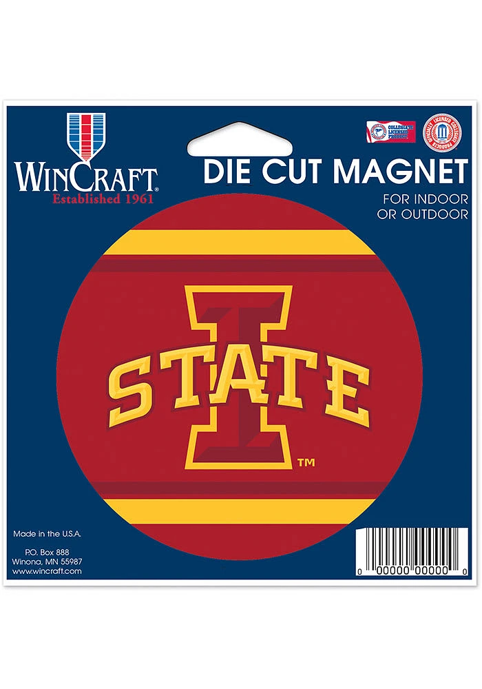 Iowa State Cyclones Die Cut Design Car Magnet - Red