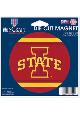 Iowa State Cyclones Die Cut Design Car Magnet - Red