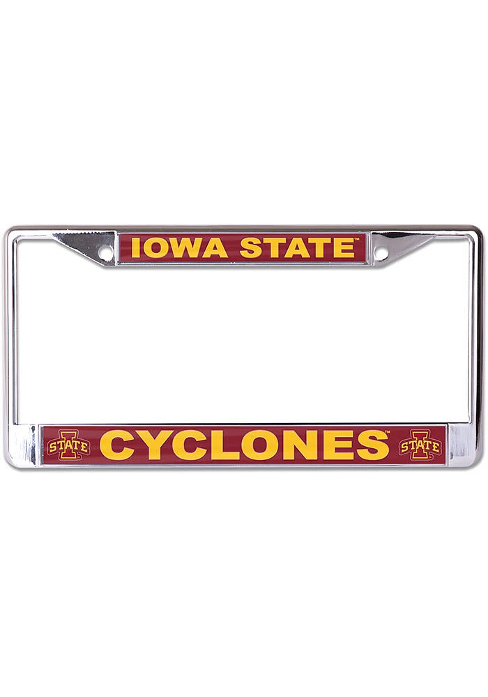 Iowa State Cyclones Silver Acrylic License Plate Frame - Silver