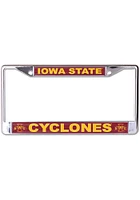 Iowa State Cyclones Silver Acrylic License Plate Frame - Silver