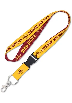 Iowa State Cyclones Slogan Lanyard - Red