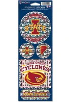 Iowa State Cyclones Prismatic Stickers - Red