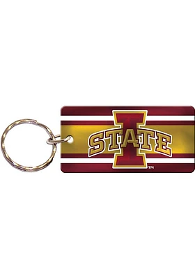 Iowa State Cyclones Stripe Keychain - Red