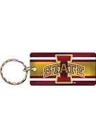Iowa State Cyclones Stripe Keychain - Red