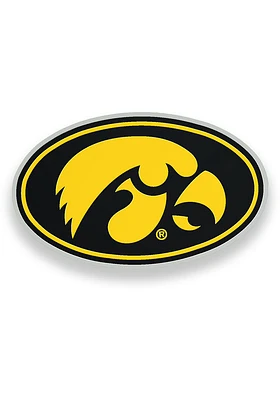 Iowa Hawkeyes Laser Cut Metallic Car Emblem - Silver