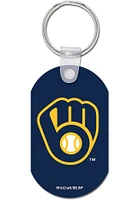 Milwaukee Brewers Aluminum Keychain - Navy Blue