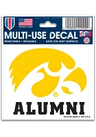 Iowa Hawkeyes 3x4 Alumni Auto Decal - Gold