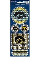 Iowa Hawkeyes Prismatic Stickers - Gold