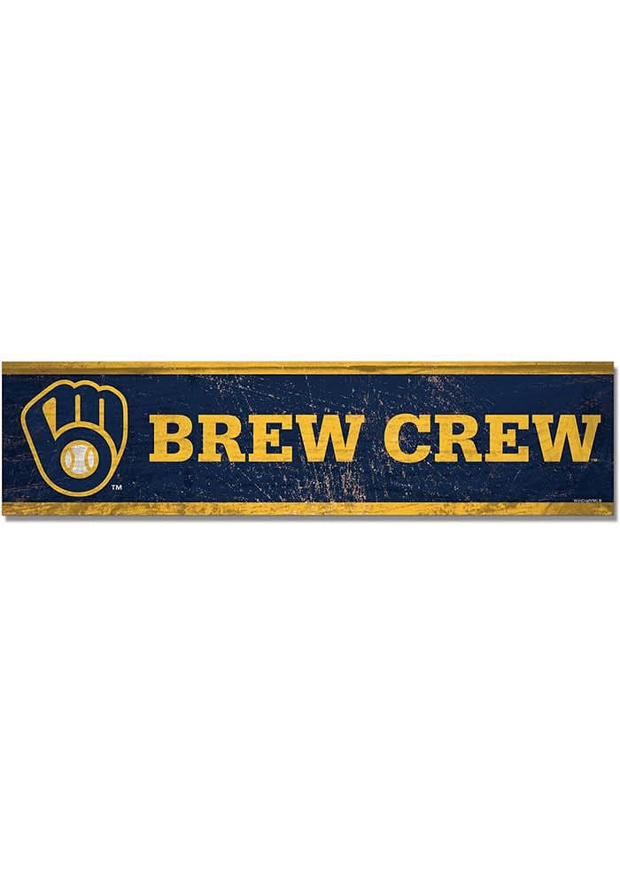 Milwaukee Brewers 1.5x6 Wooden Magnet