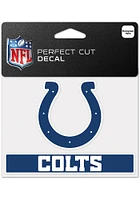 Indianapolis Colts 4x5 Logo With Wordmark Auto Decal - Navy Blue