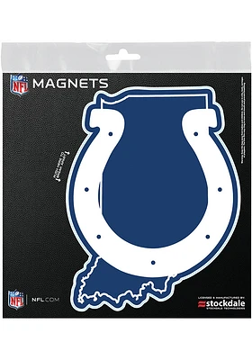 Indianapolis Colts 6x6 State Shape Logo Car Magnet - Navy Blue