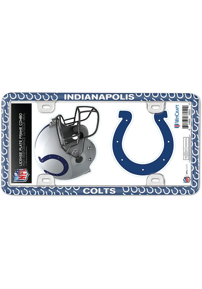Indianapolis Colts 2-Pack Decal Combo License Frame