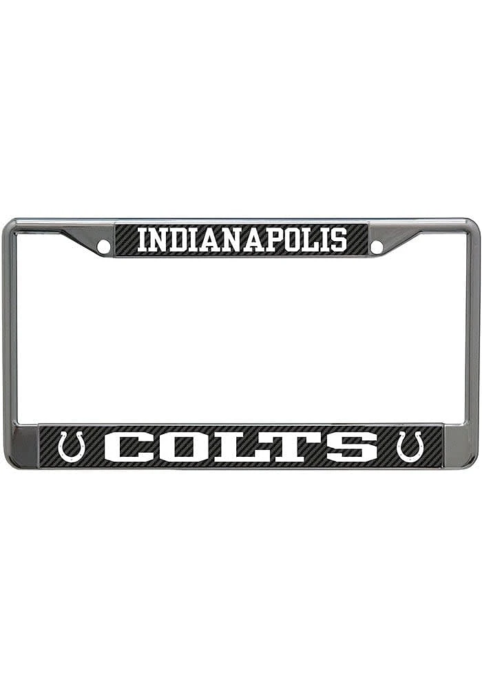 Indianapolis Colts Carbon Logo License Plate Frame - Black