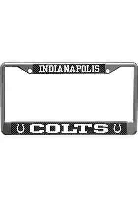 Indianapolis Colts Carbon Logo License Plate Frame - Black