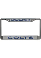 Indianapolis Colts Glitter License Plate Frame - Grey