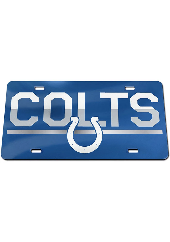 Indianapolis Colts Navy Blue Acrylic DuoTone Logo Car Accessory License Plate