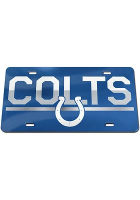 Indianapolis Colts Navy Blue Acrylic DuoTone Logo Car Accessory License Plate