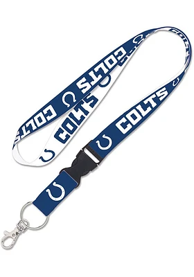Indianapolis Colts 2 Color Buckle Black Lanyard - Black