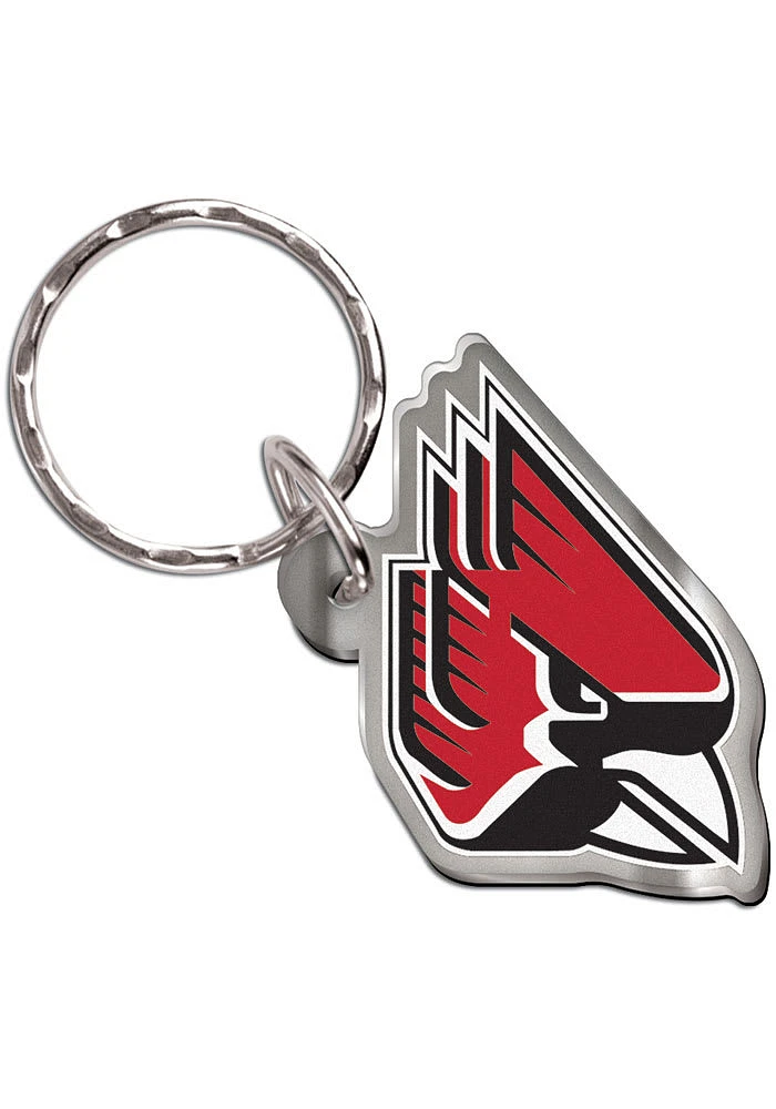 Ball State Cardinals Freeform Keychain - Red