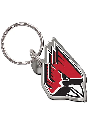 Ball State Cardinals Freeform Keychain - Red