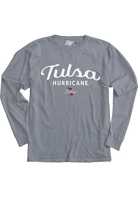 Tulsa Golden Hurricane Womens Grey Flip the Script LS Tee