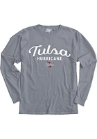 Tulsa Golden Hurricane Womens Grey Flip the Script LS Tee
