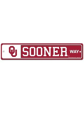 Oklahoma Sooners Street Zone Sign - Red