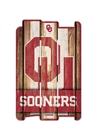 Oklahoma Sooners 11x17 Wood Fence Sign - Red